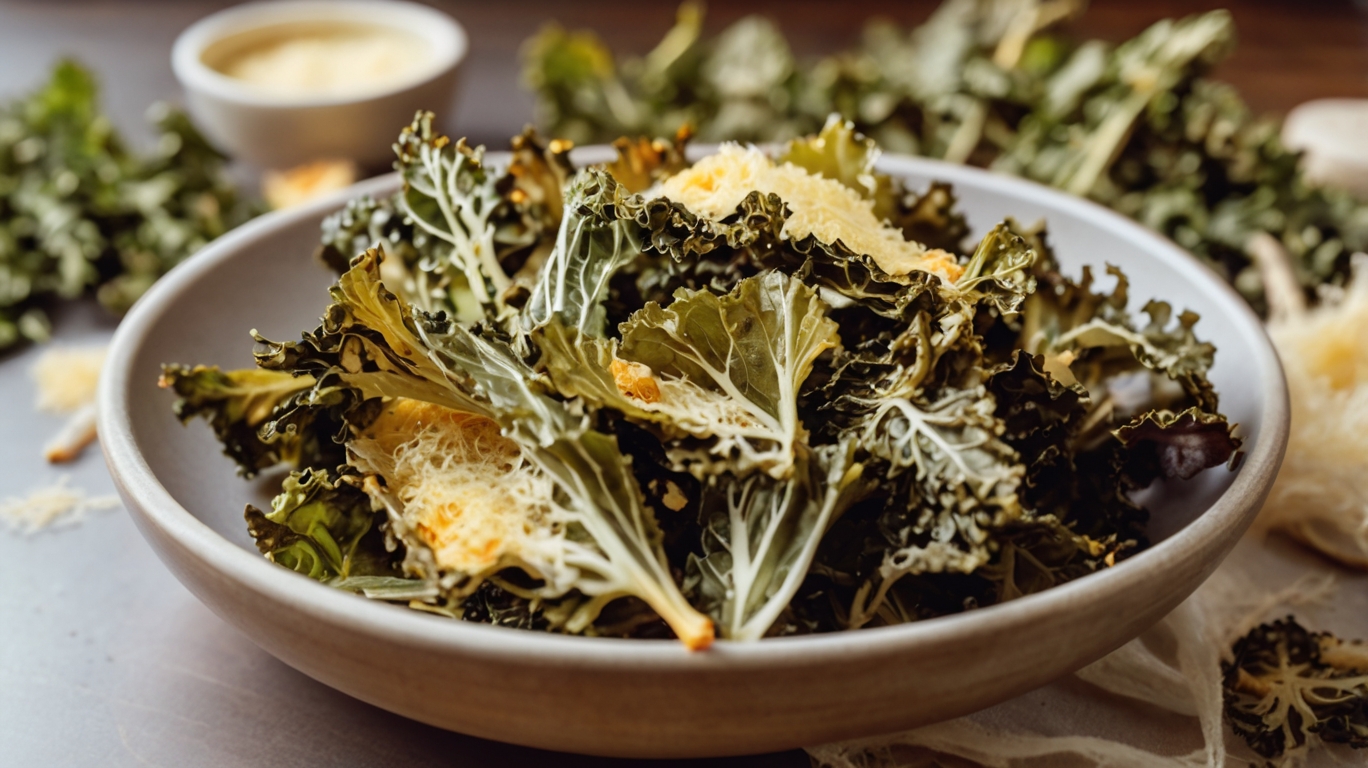 Crispy Parmesan Kale Chips