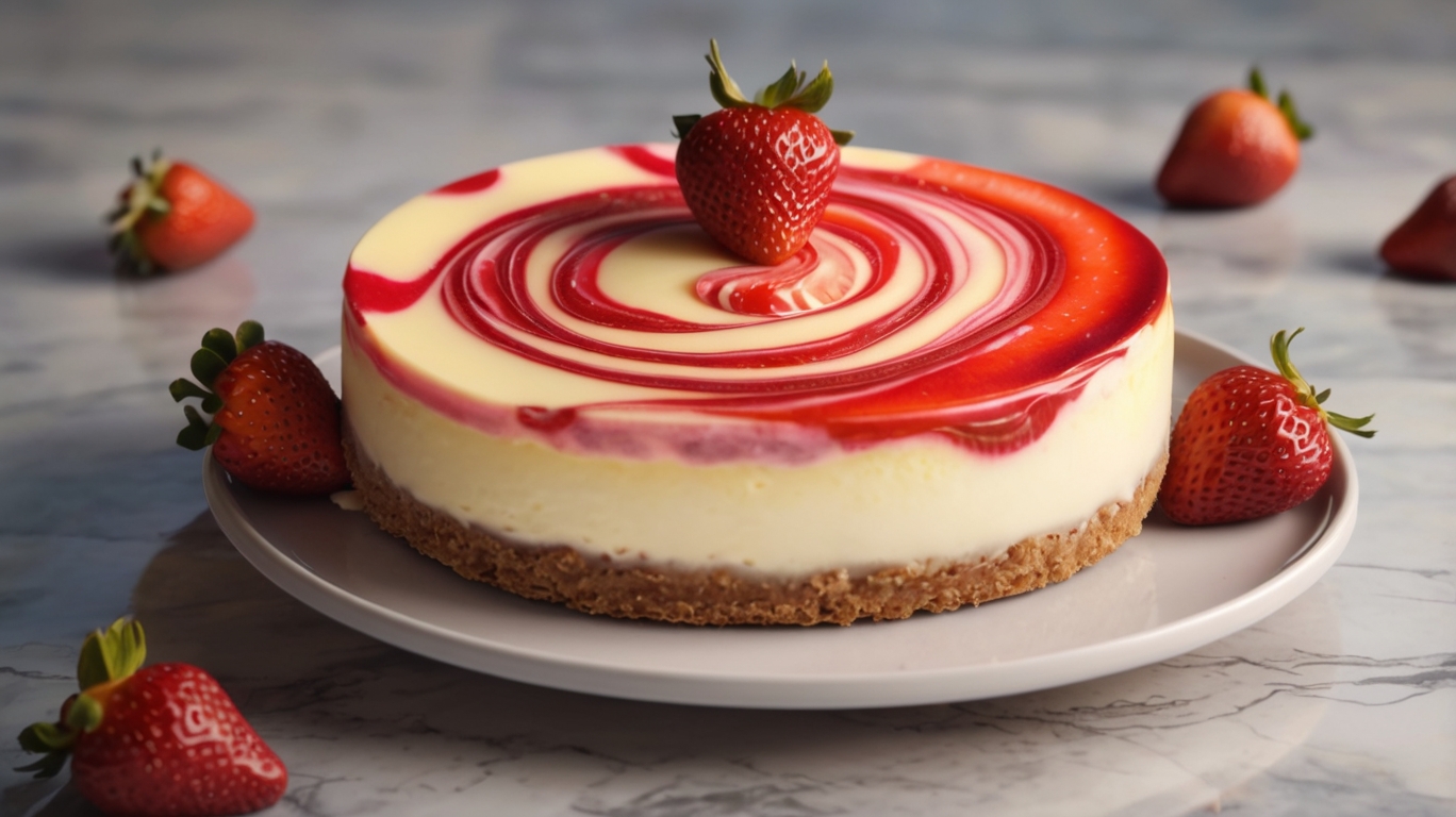Strawberry Swirl Cheesecake